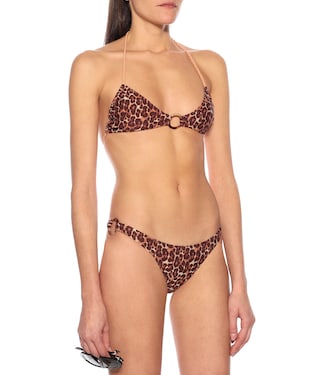 Top bikini Lira a stampa leopardo | Tropic of C