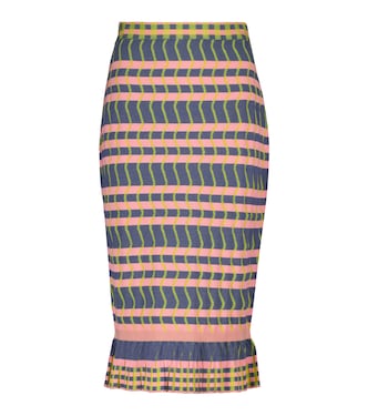 Gonna midi Rosa in maglia a righe | Diane von Furstenberg