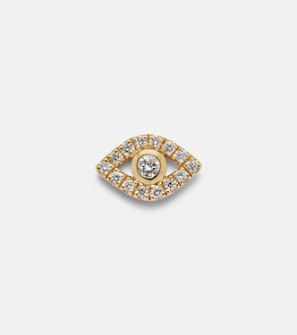 Boucle d’oreille unique Evil Eye en or 14 ct et diamants | Sydney Evan
