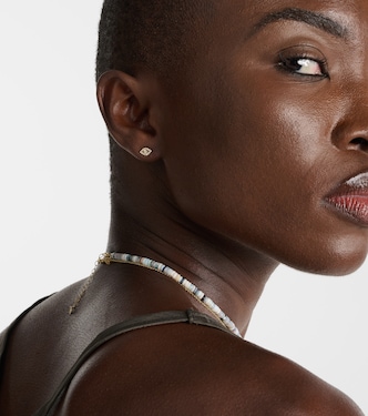 Evil Eye 14kt gold single earring with diamonds | Sydney Evan