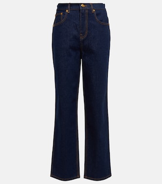 High-Rise Straight-Leg Jeans | Tory Burch
