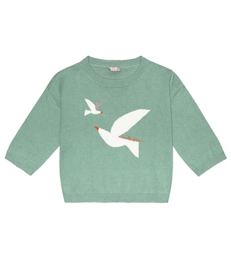 Jersey de algodón en punto intarsia | Il Gufo