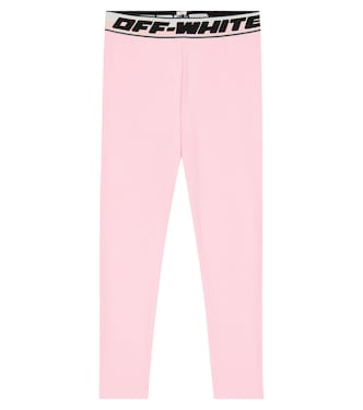 Logo cotton-blend leggings | Off-White Kids