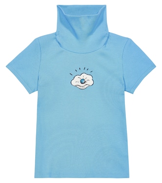Seashell cotton turtleneck T-shirt | Mini Rodini