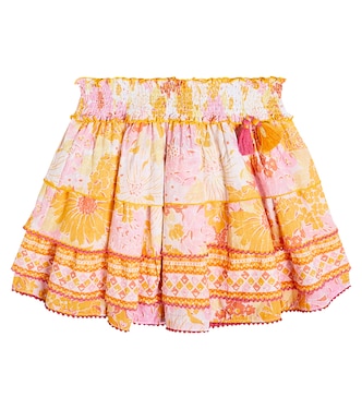 Jupe Ariel en coton à fleurs | Poupette St Barth Kids