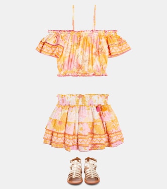 Gonna Ariel in cotone con stampa | Poupette St Barth Kids