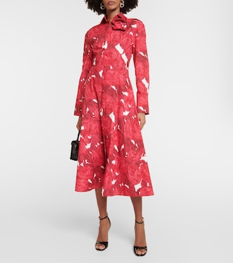 Robe chemise en coton à fleurs | Valentino