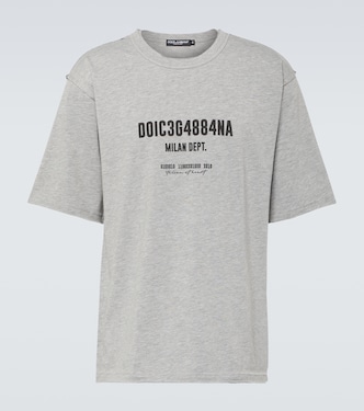 Camiseta de algodón estampada con logo | Dolce&Gabbana