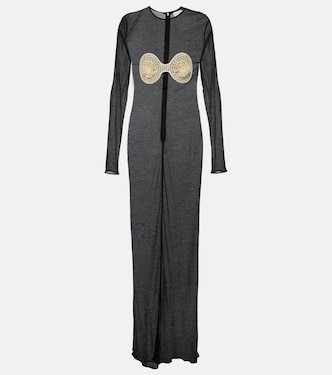 Abito lungo in jersey con crochet | Magda Butrym