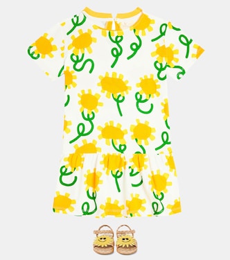 Bedrucktes Kleid aus Baumwoll-Jersey | Stella McCartney Kids