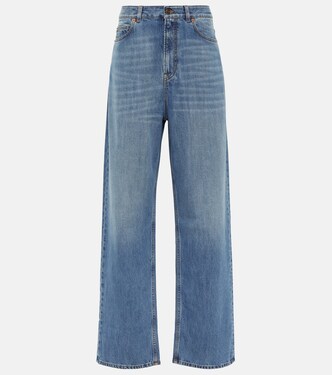Jeans a gamba larga e vita alta | Valentino