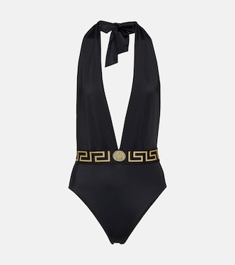 Bañador Greca con cuello halter | Versace
