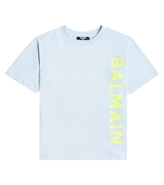 Camiseta de jersey de algodón con logo | Balmain Kids