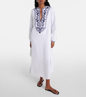 Bestickter Kaftan Faye aus Leinen | Loro Piana