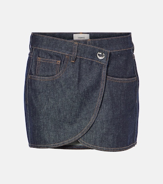 Minigonna di jeans asimmetrica | Coperni
