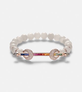 Chakra 18kt rose gold bracelet with sapphires, diamonds, and gemstones | Ananya