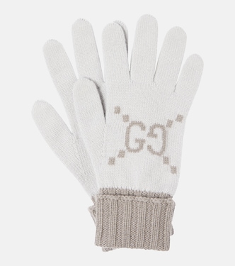Guanti in jacquard GG di cashmere  | Gucci