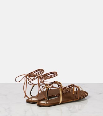 Sandales Babylone Cassandre en cuir | Saint Laurent