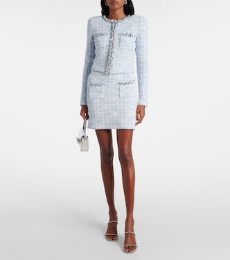Sequined checked cardigan | Self-Portrait