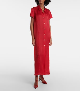 Abito lungo Effy in organza di seta e cotone | Khaite