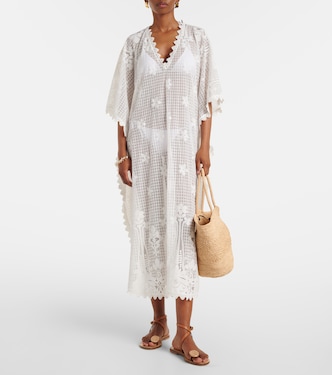 Josephine ruffled cotton-blend kaftan | Melissa Odabash