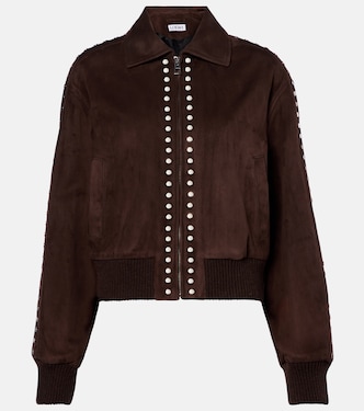 Verzierte Bomberjacke aus Veloursleder | Loewe