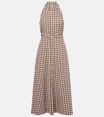 Mackey gingham seersucker midi dress | Veronica Beard