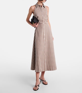 Mackey gingham seersucker midi dress | Veronica Beard