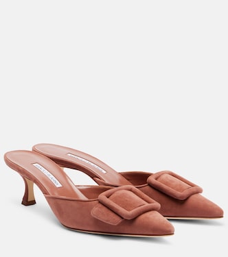 Mules Maysale 50 aus Veloursleder | Manolo Blahnik