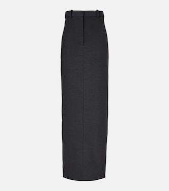High-Rise-Maxirock aus einem Wollgemisch | Acne Studios