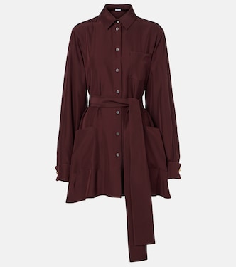 Blusa de seda con cinturón | Loewe
