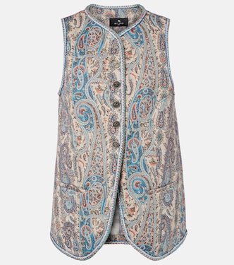 Paisley cotton-blend jacquard vest | Etro
