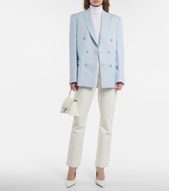 Double-breasted wool twill blazer | Wardrobe.NYC