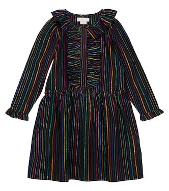 Striped cotton-blend dress | Stella McCartney Kids