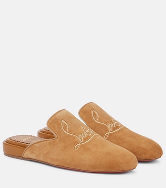 Navy Coolito Donna suede slippers | Christian Louboutin