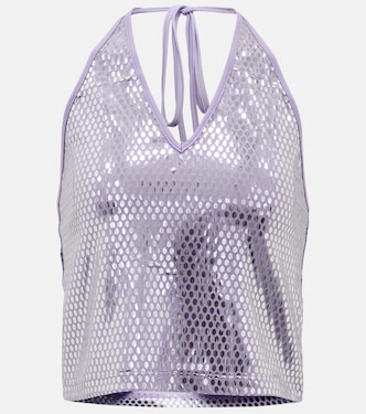 Top Kia de lentejuelas con cuello halter | Rotate