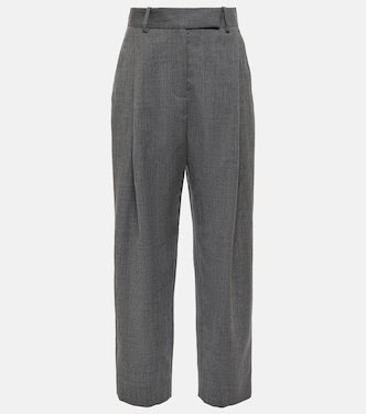 High-rise tapered wool pants | Toteme