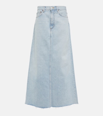 Hilla denim maxi skirt | Agolde