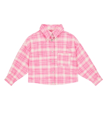 Chemise en tweed à carreaux | Palm Angels Kids