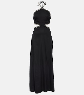 Bellina cutout linen-blend maxi dress | Simkhai