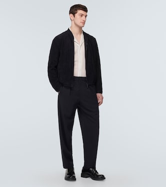 Pantaloni in lana vergine a vita media | Giorgio Armani