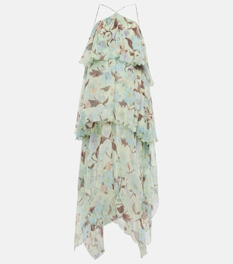 Vestido largo de seda estampado | Stella McCartney