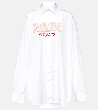 Camicia oversize in cotone con stampa | Vetements