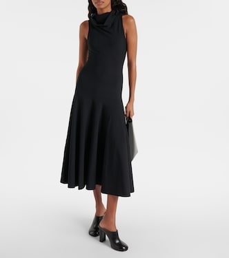 Abito midi in jersey con cappuccio | Alaïa