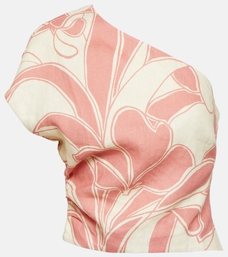 Abito midi in lino con stampa | SIR