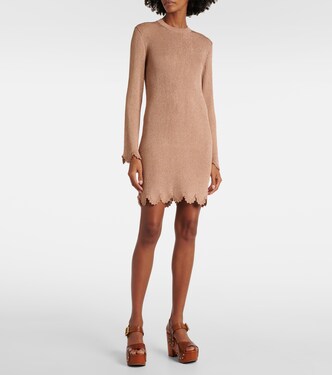 Abito corto in maglia con lamé | Chloé
