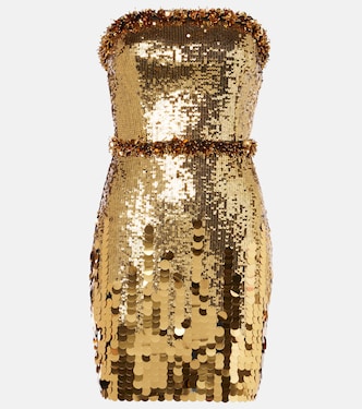 Abito corto Golden Hour con paillettes | Rebecca Vallance