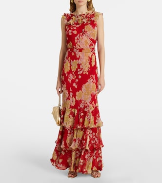 Rio floral ruffled gown | Rixo