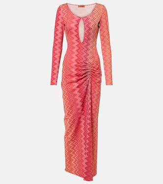 Chevron lamé midi dress | Missoni