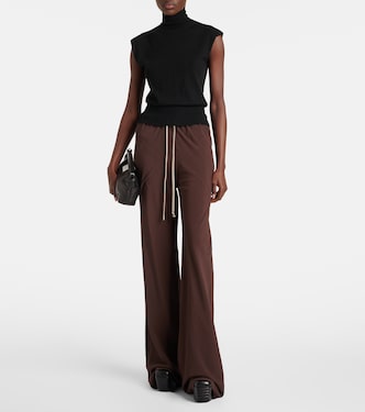 Pantaloni regular Dietrich Drawstring in cady di crêpe | Rick Owens